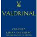 Valdrinal Crianza 2012 Front Label