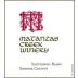 Matanzas Creek Bennett Valley Sauvignon Blanc 2010 Front Label