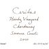 Ceritas Charles Heintz Vineyard Chardonnay 2010 Front Label