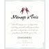 Menage a Trois Zinfandel 2015 Front Label
