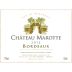 Vignboles Montagne - Chateau Marotte Bordeaux Rouge 2012 Front Label