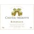 Vignboles Montagne - Chateau Marotte Bordeaux Rouge 2013 Front Label