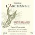 Vignobles Chatonnet Saint-Emilion L'Archange 2015 Front Label