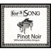 For A Song Wines Pinot Noir 2012 Front Label
