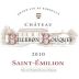 Vignobles Robin Lafugie Saint-Emilion Chateau Billeron Bouquey Grand Cru 2010 Front Label