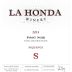 La Honda Winery Sequence Pinot Noir 2015 Front Label