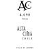 Vina Alta Cima 4.090 Syrah 2012 Front Label
