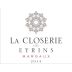 Chateau des Eyrins La Closerie des Eyrins 2014 Front Label