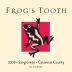 Frog's Tooth Vineyards Sangiovese 2009 Front Label