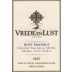 Vrede en Lust Boet Erasmus 2007 Front Label
