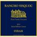 Rancho Sisquoc Syrah 2015 Front Label