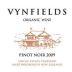 Vynfields Martinborough Pinot Noir 2009 Front Label