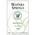 Waipara Springs Premo Riesling 2006 Front Label