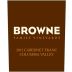 Browne Family Vineyards Cabernet Franc 2012 Front Label