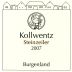 Weingut Anton Kollwentz Steinzeiler 2007 Front Label