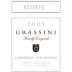 Grassini Family Vineyards and Winery Estate Reserve Cabernet Sauvignon 2007 Front Label