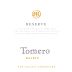 Tomero Reserva Malbec 2015 Front Label