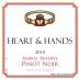 Heart & Hands Wine Company Barrel Reserve Pinot Noir 2010 Front Label