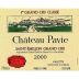 Chateau Pavie 2000 Front Label