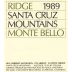 Ridge Monte Bello 1989 Front Label