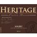 Heritage Vineyard Malbec 2013 Front Label