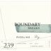 Boundary Breaks No. 239 Dry Riesling 2017 Front Label