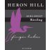Heron Hill Winery Classic Semi Sweet Riesling 2013 Front Label