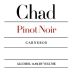 Chad Pinot Noir 2012 Front Label