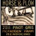 Horse & Plow Winery McFadden Farm Pinot Gris 2011 Front Label
