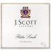 J. Scott Petite Syrah 2012 Front Label