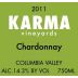 Karma Vineyards Chardonnay 2011 Front Label