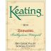 Keating Wines Buchignani Vineyard Zinfandel 2014 Front Label