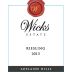 Wicks Estate Riesling 2013 Front Label