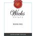 Wicks Estate Riesling 2014 Front Label