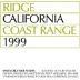 Ridge California Coast Range 1999 Front Label