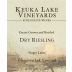 Keuka Lake Vineyards Evergreen Lek Vineyard Dry Riesling 2013 Front Label