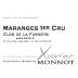 Xavier Monnot Maranges Clos de la Fussiere Premier Cru 2009 Front Label