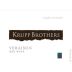 Krupp Brothers Estates Veraison Red 2009 Front Label