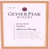 Geyser Peak Alexander Valley Reserve Shiraz 2002 Front Label