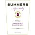 Summers Estate Calistoga Cabernet Sauvignon 2009 Front Label