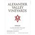 Alexander Valley Vineyards Syrah 2009 Front Label