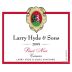 Larry Hyde & Sons Pinot Noir 2009 Front Label