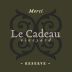 Le Cadeau Vineyard Merci Reserve Pinot Noir 2014 Front Label