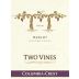 Two Vines California Merlot 2010 Front Label