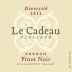 Le Cadeau Vineyard Diversite Pinot Noir 2012 Front Label