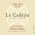 Le Cadeau Vineyard Cote Est Pinot Noir 2014 Front Label