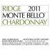 Ridge Monte Bello Chardonnay 2011 Front Label