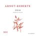 Arnot-Roberts North Coast Syrah 2011 Front Label