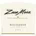 Zaca Mesa Zaca Vineyards Roussanne 2012 Front Label