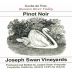 Joseph Swan Cuvee de Trois Pinot Noir 2012 Front Label